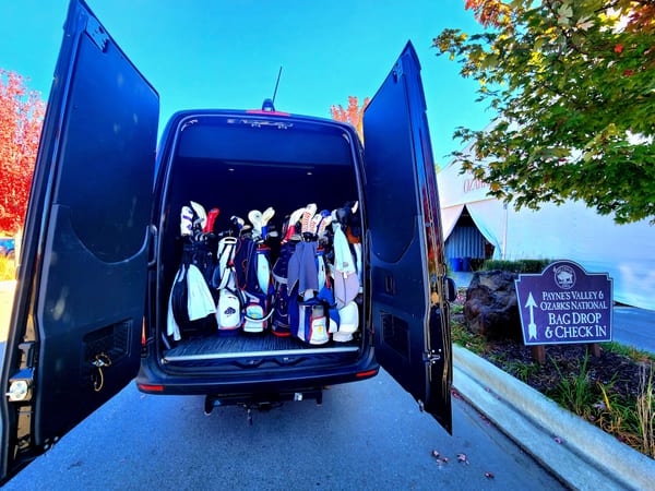 Sprinter with Golf Bags